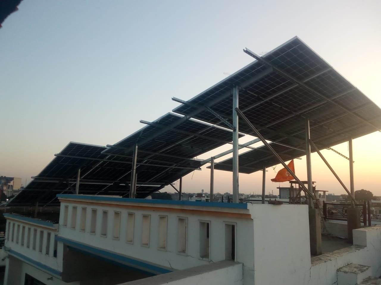 Solar panels generating eco-friendly power for homes and businesses